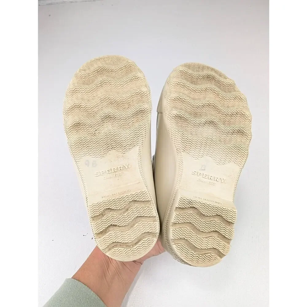 Sperry Top-Sider Port Boots Ivory Shimmer Toddler Girls 8